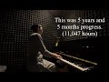 My 5-year piano progress journey: A heartwarming story of dedication and love.