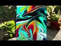 PAINTING WITH A MARBLE! Fluid Art Fun! Acrylic Pouring Technique!