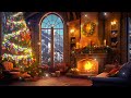 Relaxing Christmas music, Calm Christmas music, Snowy Christmas Eve and cozy fireplace