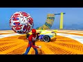 GTA V Mods Super Stunt Car Racing Challenge By SPIDER-MAN With Amazing Super Cars Off Road Jeeps