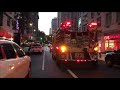 FDNY RESPONDING COMPILATION 79 FULL OF BLAZING SIRENS & LOUD AIR HORNS THROUGHOUT NEW YORK CITY.