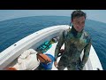 Spearfishing Offshore Oil Rigs for GIANT GROUPER, Cobia, African Pompano & Dog Snapper! (Day 2 LA)