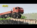 8х8 BigRig Truck vs 8x8 EMG ForeSteer - Beamng drive