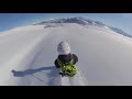 Skiing powder in Laax