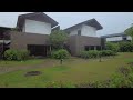 4K Heavy Rain Walking ASMR Tour in A Deserted Seaside Beach Countryside Rural Hotel : The Residence