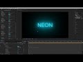 Easy Neon Glow Tutorial in After Effects | No Plugins