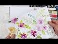 How to Paint Dreamy Watercolor Roses and Leaves PLUS Unboxing the Kuretake Art Nouveau set