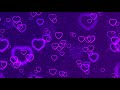 Two-hour relaxing screensaver with Valentine's day abstract background, flying hearts