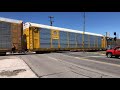 13 Locomotives Cross The Railroad Diamonds In Marion Ohio With Heavy Train!  CSX Train With DPU & NS