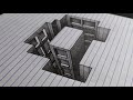 How to Draw a Hole Building: Line Paper 3D Trick Art