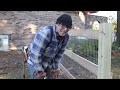 How to Build a Fence from Start to Finish with Wire to keep Critters In or Out // DIY Fence Project
