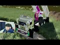 รถดั้ม 10 ล้อนิสสันมาวิ่งดินงานลอกร่องน้ำ | Farming Simulator 19