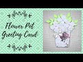 🌸 Flower Pot Greeting Card | Women's Day Greeting Card