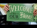 Sign Painting my own traditional style Welcome sign for my house. | Traditional hand lettering