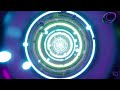 Glowing Multiple Spheres in the Neon Light Striped Circle Tunnel VJ Loop