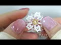 DIY Tutorial: Making a Yoshino Cherry Blossom Ring with  beads ｜How to make a pretty ring | SAKURA