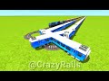 4 TRAINS ROUGHLY RUNNING ON THE 360° DEGREE ROUNDED CIRCLE RAILROAD ▶️ Train Simulator | CrazyRails