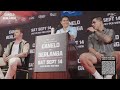 FIERY EXCHANGE Between Berlanga and Caleb Plant at LA Press Conference | Canelo vs Berlanga