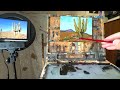 Relaxing ASMR painting time-lapse 432 HZ music Arizona Sonoran Saguaro desert Landscape