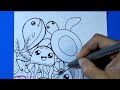 Doodle Art | How to draw Sea Animals | Sea Animals doodle