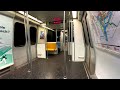 Riding WMATA Metrorail Blue Line, Washington DC to Reagan Washington National Airport DCA, Breda, 4K