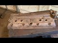 Rusty Krusty Bullet Holes Diamond Block Two Cylinder Model A Engine Part 7