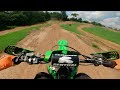 Riding a KX450