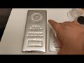 100 ounce Royal Canadian Mint silver bar versus 10 ounce Royal Canadian Mint silver bar. Silver !