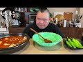 얼큰한 차돌청국장 + 직접기른 옥상땡초 + 한식비빔밥 한식요리먹방 MUKBANG