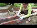 Building Long and Beautiful Flower Planting Mold made of Bricks, Farm Decoration | My Bushcraft