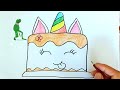 How to paint a cat cake step by step for kids