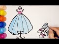 Princess Outfit Drawing, Painting and Coloring for Kids, Toddlers Easy Drawing