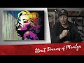 How to paint a Marilyn Monroe portrait in Pop Art/Abstract style using a stencil