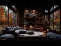 🌨️ Rain Gently Patters Against the Windowpanes - Cozy Rain and Fireplace Ambience