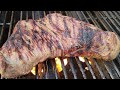 grilling tri-tip in the backyard