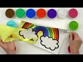 Cute rainbow sand painting for kids and toddlers || ABCD rhymes song for kids and toddlers