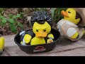 Jurassic Park TUBBZ Cosplay Ducks Velociraptor, Dilophosaurus & Robert Muldoon 1st Edition Vinyl toy