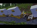 Landslide Derails BNSF Train in Minecraft Animation