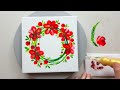 (772) How to Paint a Flower Wreath | Easy Painting ideas | Painting for beginners | Designer Gemma77