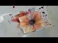 #92 Create a beautiful flower using alcohol ink, Ranger Air Blower and Posca pens.