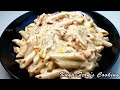 HOW TO MAKE PENNE PASTA IN CREAMY CHEESY WHITE SAUCE | PASTA IN WHITE SAUCE | WHITE SAUCE PASTA!!!