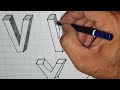 3D EASY DRAWING PART 5 || ENGLISH LETTERS 3D || TUTORIAL 3D ENGLISH LETTERS #drawing #drawingvideo