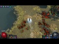 [Path of Exile 1.3] My Ultimate Caller of Storms doing a random Dry Peninsula map