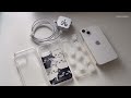 ☁🤍iphone 13 unboxing starlight 256gb + cute cases and accessories