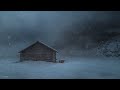 Cold Blizzard Sounds & Arctic Mountain Wind at a Frozen Cabin┇Icy Snowstorm┇Cold Winter Ambience