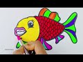 How to draw a cute Fish step by step | Fish drawing and coloring for kids | easy drawing