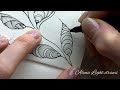 Zentangle: Drawing easy Flowers