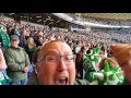 Hibs fans in last minute of Scottish cup final then mayhem 21st May 2016