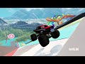 Epic High Speed Monster Truck Jump And Crashes #26 | BeamNG ABA #beamngdrive