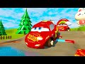 FAT CAR vs LONG CARS with Big & Small: Wide Lightning Mcqueen vs Thomas Trains - BeamNG.Drive